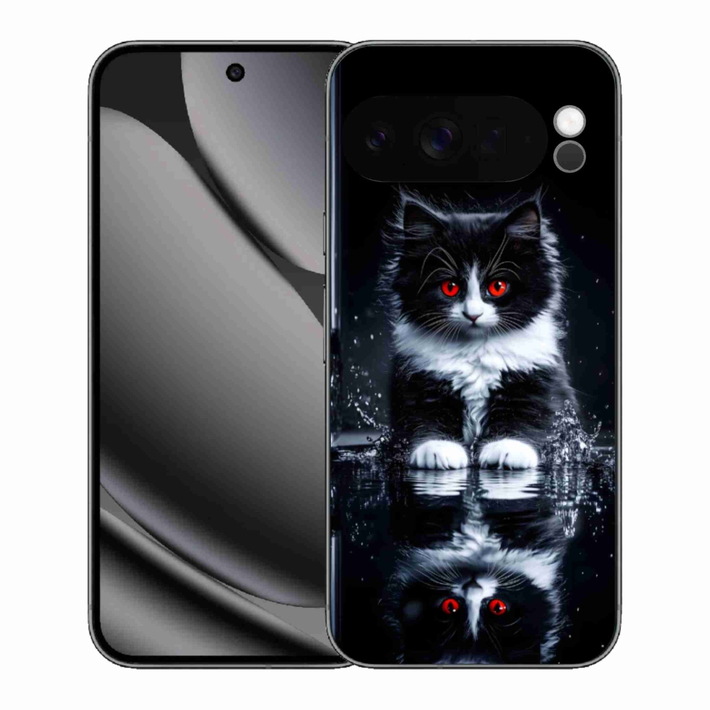 Gelový kryt mmCase na Google Pixel 10 Pro XL - černobílé kotě