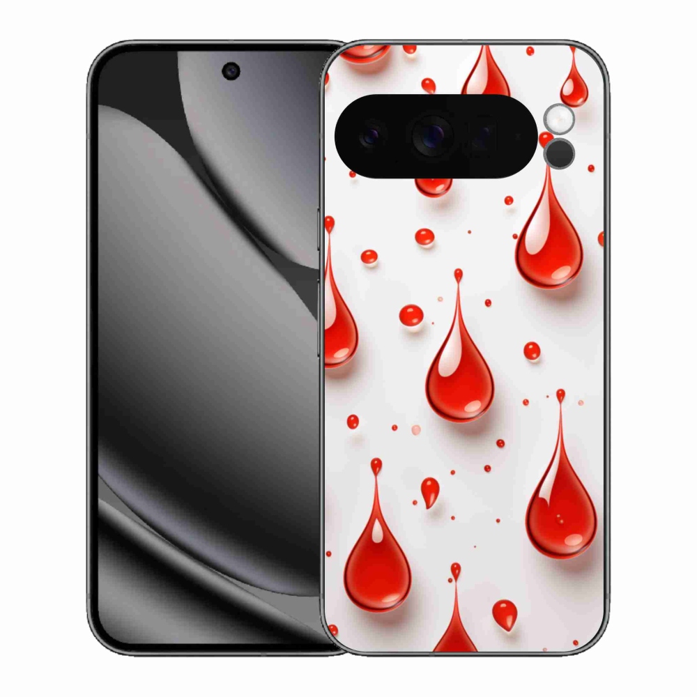 Gelový kryt mmCase na Google Pixel 10 Pro XL - červené kapky