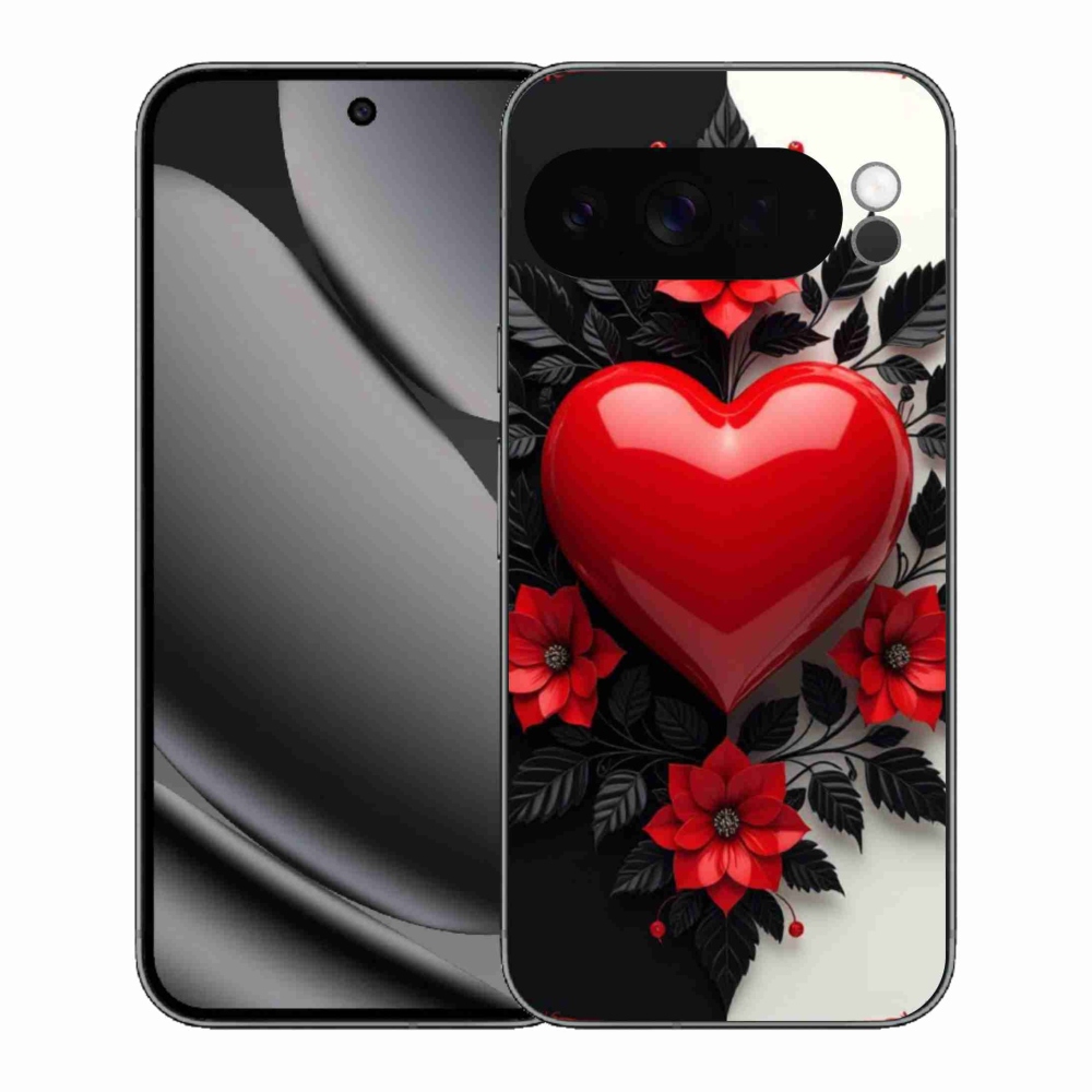 Gelový kryt mmCase na Google Pixel 10 Pro XL - červené srdce