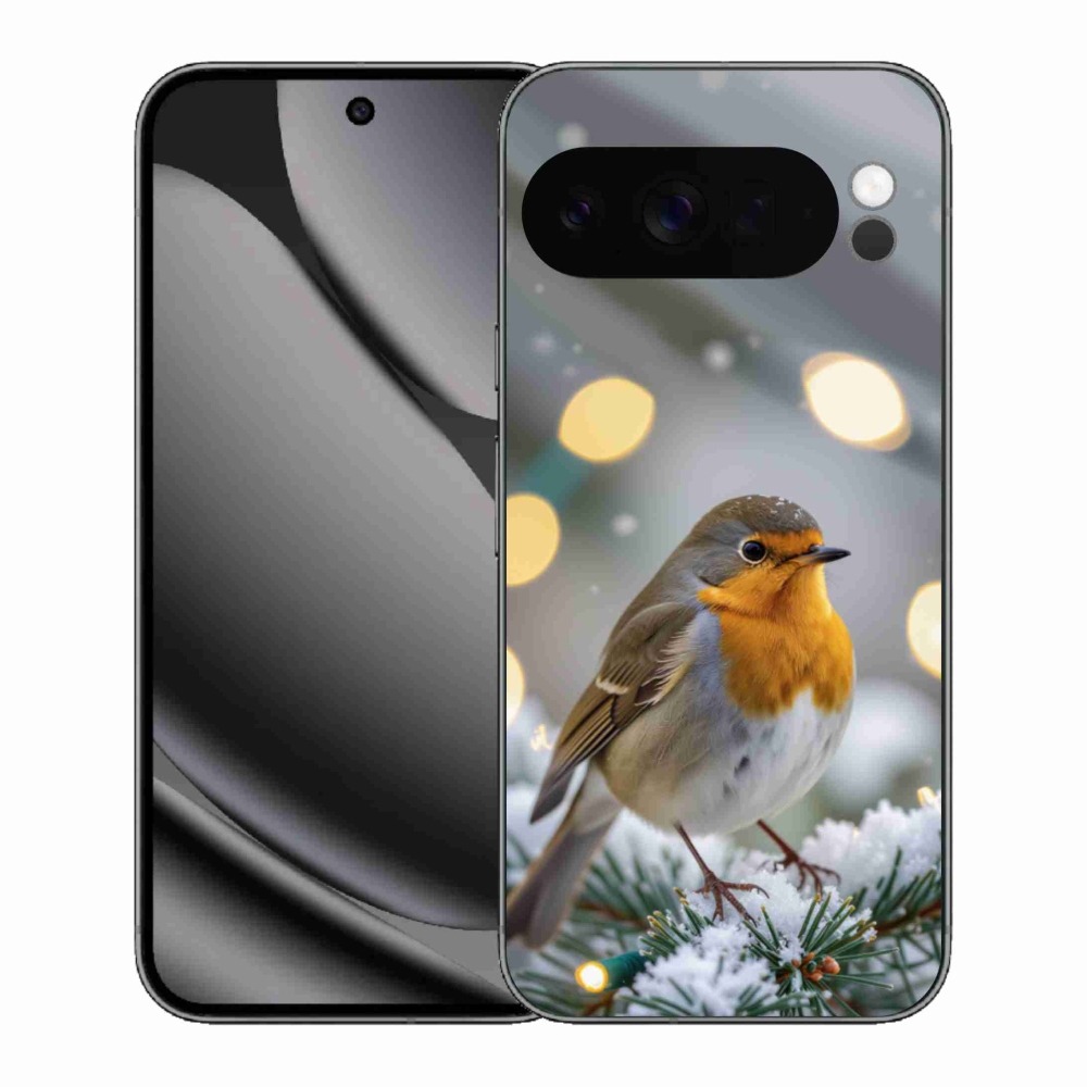Gelový kryt mmCase na Google Pixel 10 Pro XL - červenka v zimě