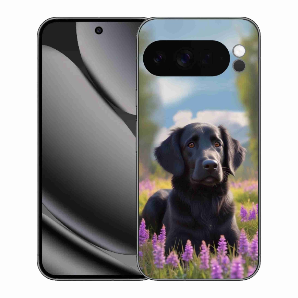 Gelový kryt mmCase na Google Pixel 10 Pro XL - elegantní černý retrívr