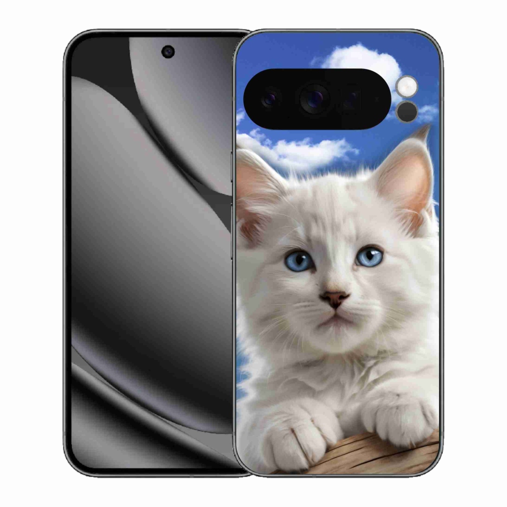 Gelový kryt mmCase na Google Pixel 10 Pro XL - kotě a oblaka