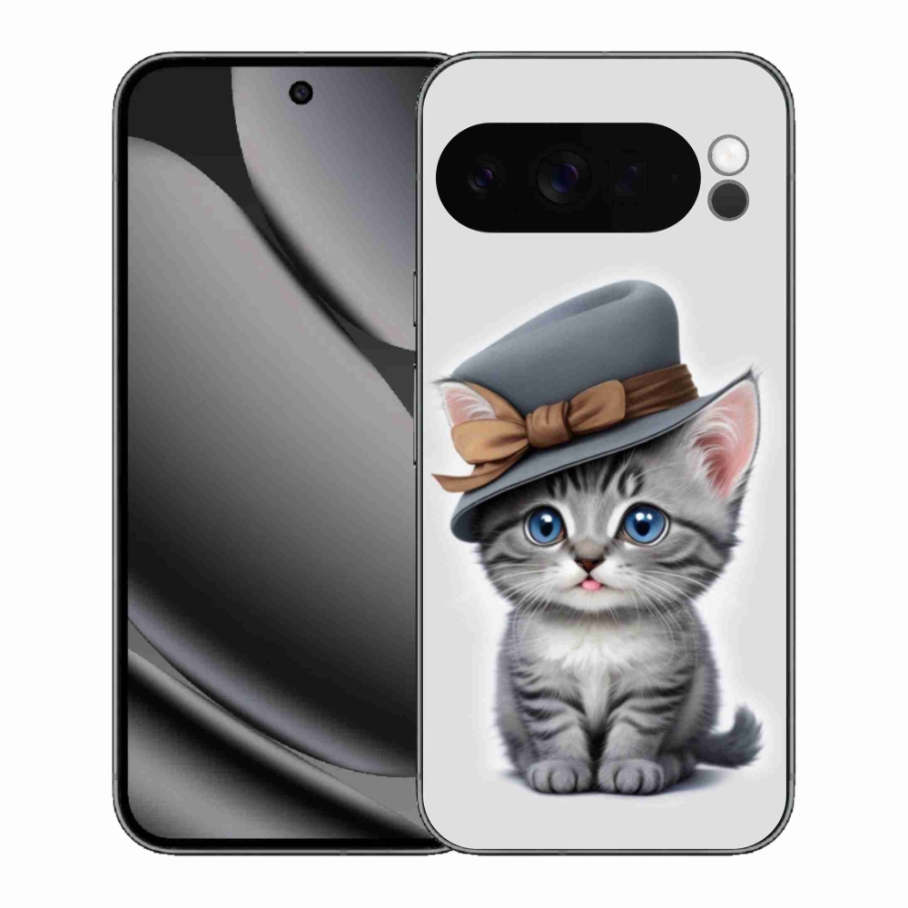 Gelový kryt mmCase na Google Pixel 10 Pro XL - kotě s kloboukem