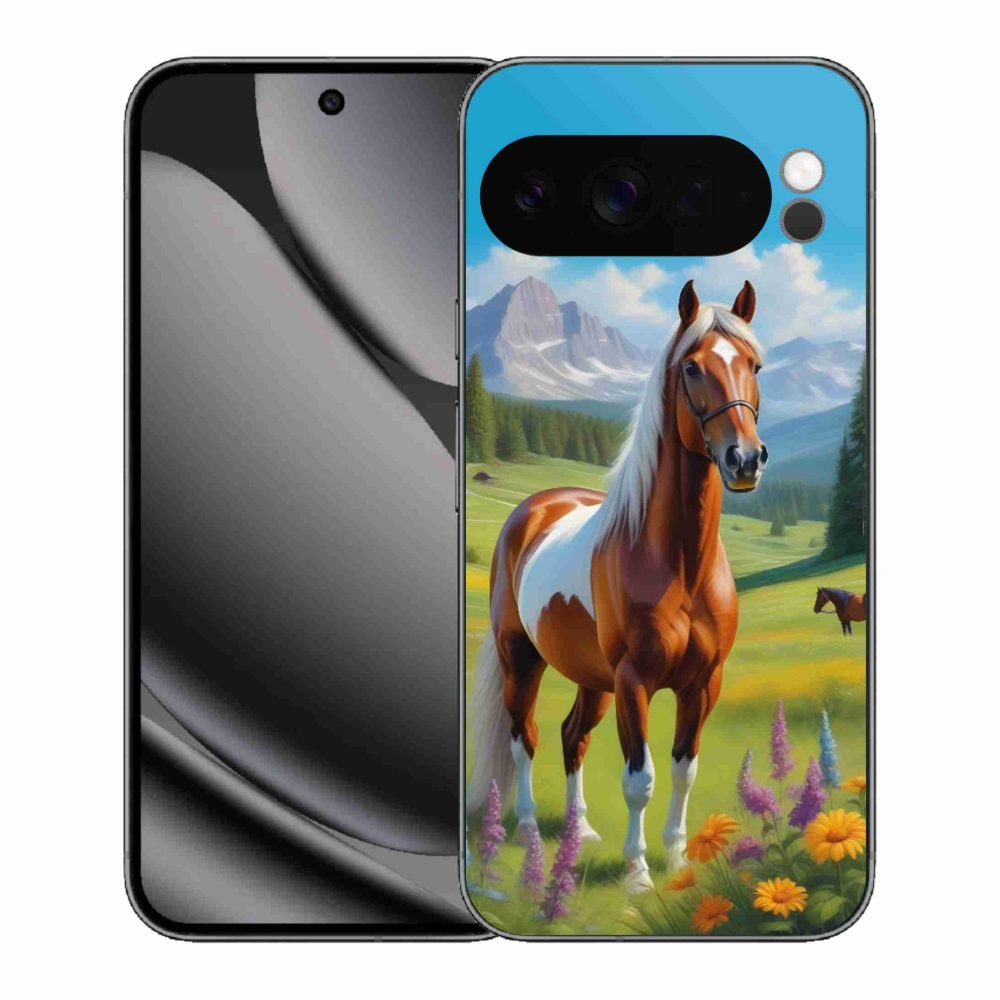 Gelový kryt mmCase na Google Pixel 10 Pro XL - kůň na louce