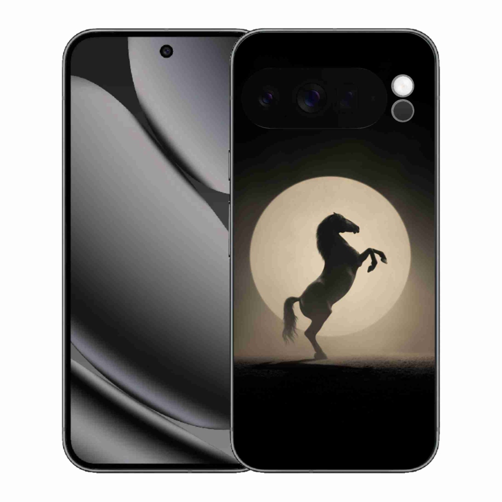 Gelový kryt mmCase na Google Pixel 10 Pro XL - kůň v siluetě