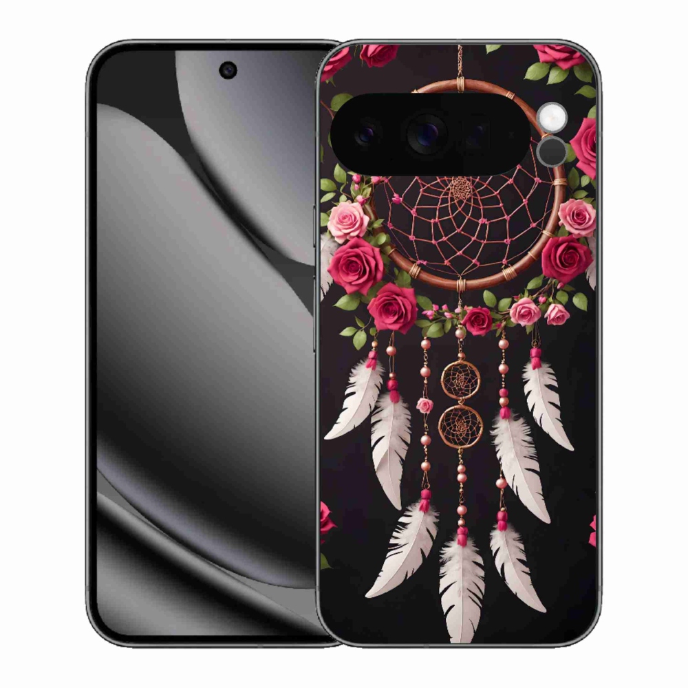 Gelový kryt mmCase na Google Pixel 10 Pro XL - lapač snů s růžemi