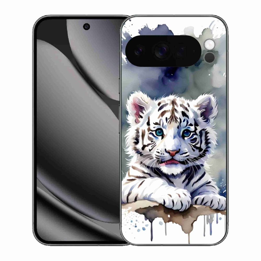 Gelový kryt mmCase na Google Pixel 10 Pro XL - mládě bílého tygra