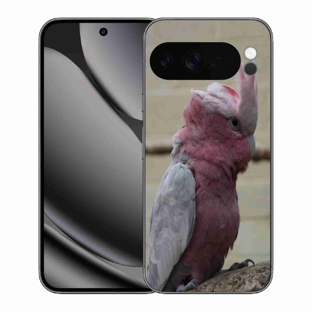 Gelový kryt mmCase na Google Pixel 10 Pro XL - papoušek kakadu růžový