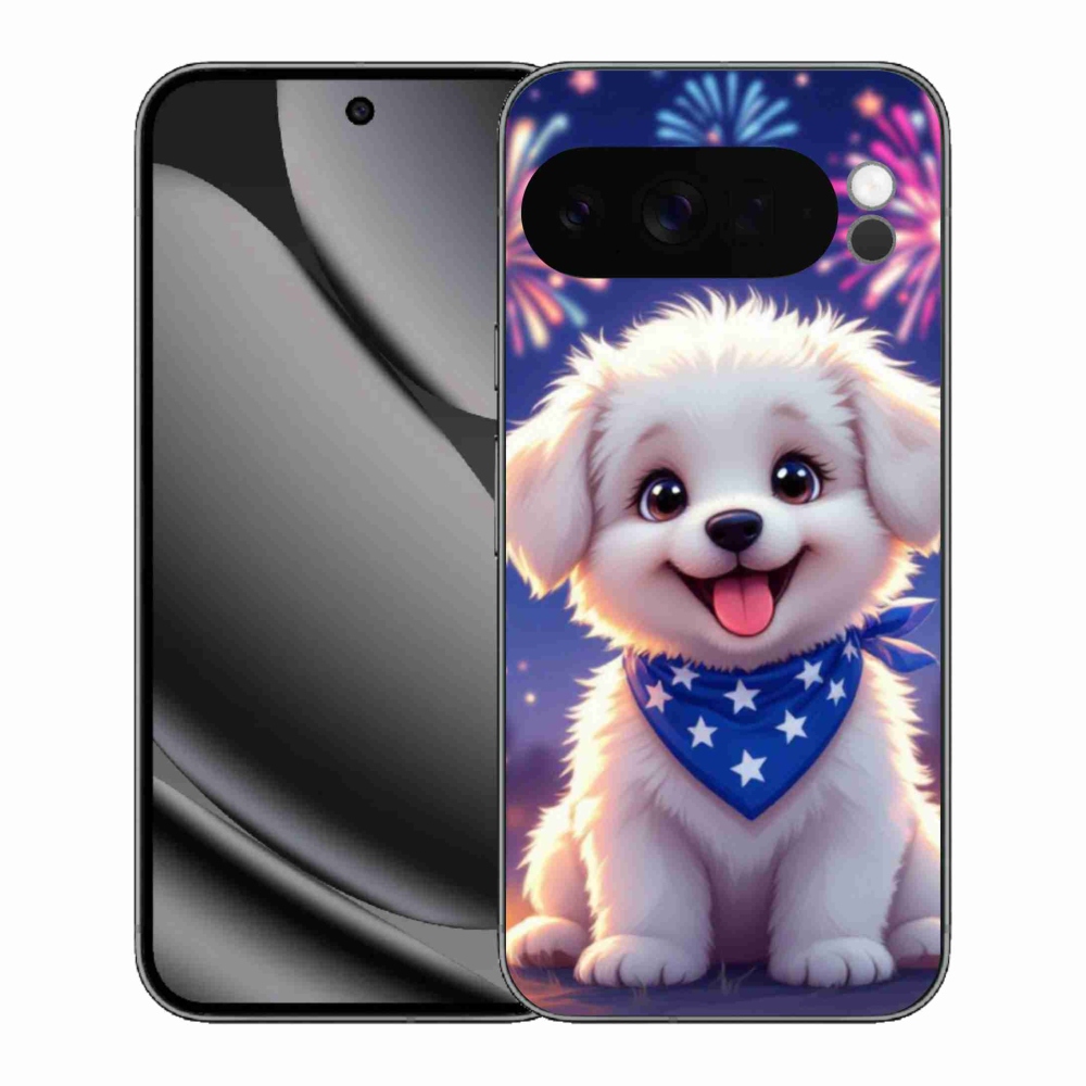 Gelový kryt mmCase na Google Pixel 10 Pro XL - slavnostní štěně