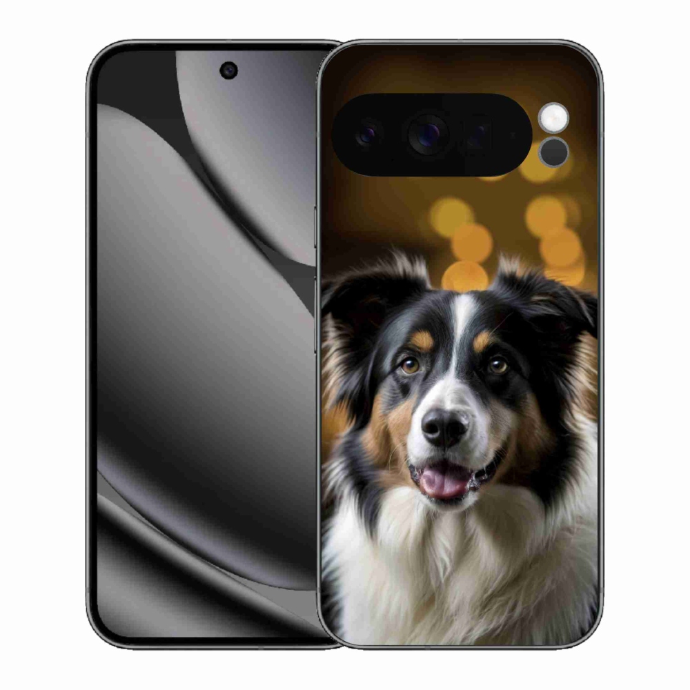 Gelový kryt mmCase na Google Pixel 10 Pro XL - usměvavý australský ovčák
