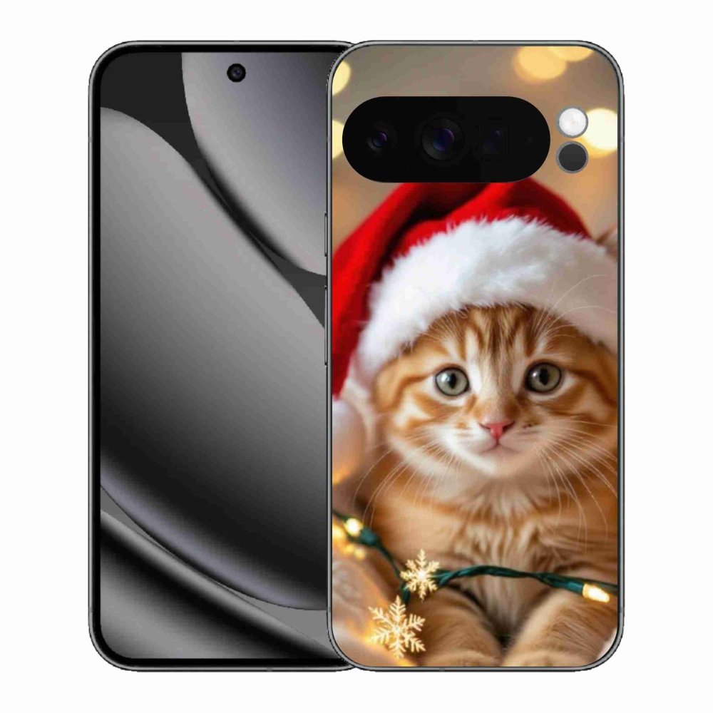 Gelový kryt mmCase na Google Pixel 10 Pro XL - vánoční kotě