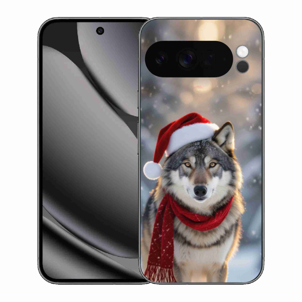 Gelový kryt mmCase na Google Pixel 10 Pro XL - vánoční vlk