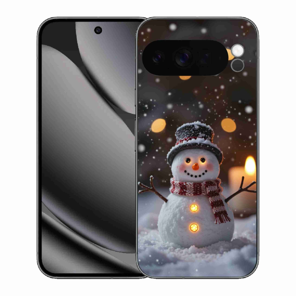 Gelový kryt mmCase na Google Pixel 10 Pro XL - veselý sněhulák
