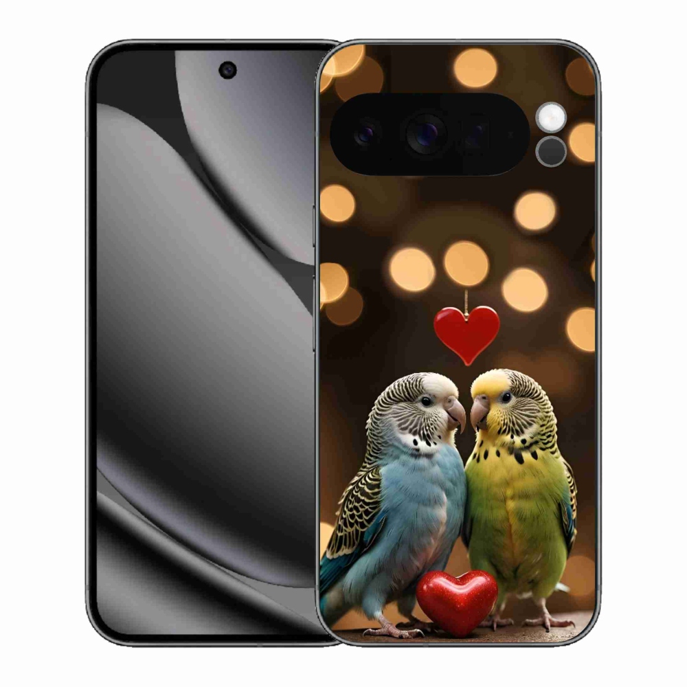 Gelový kryt mmCase na Google Pixel 10 Pro XL - zamilovaní papoušci