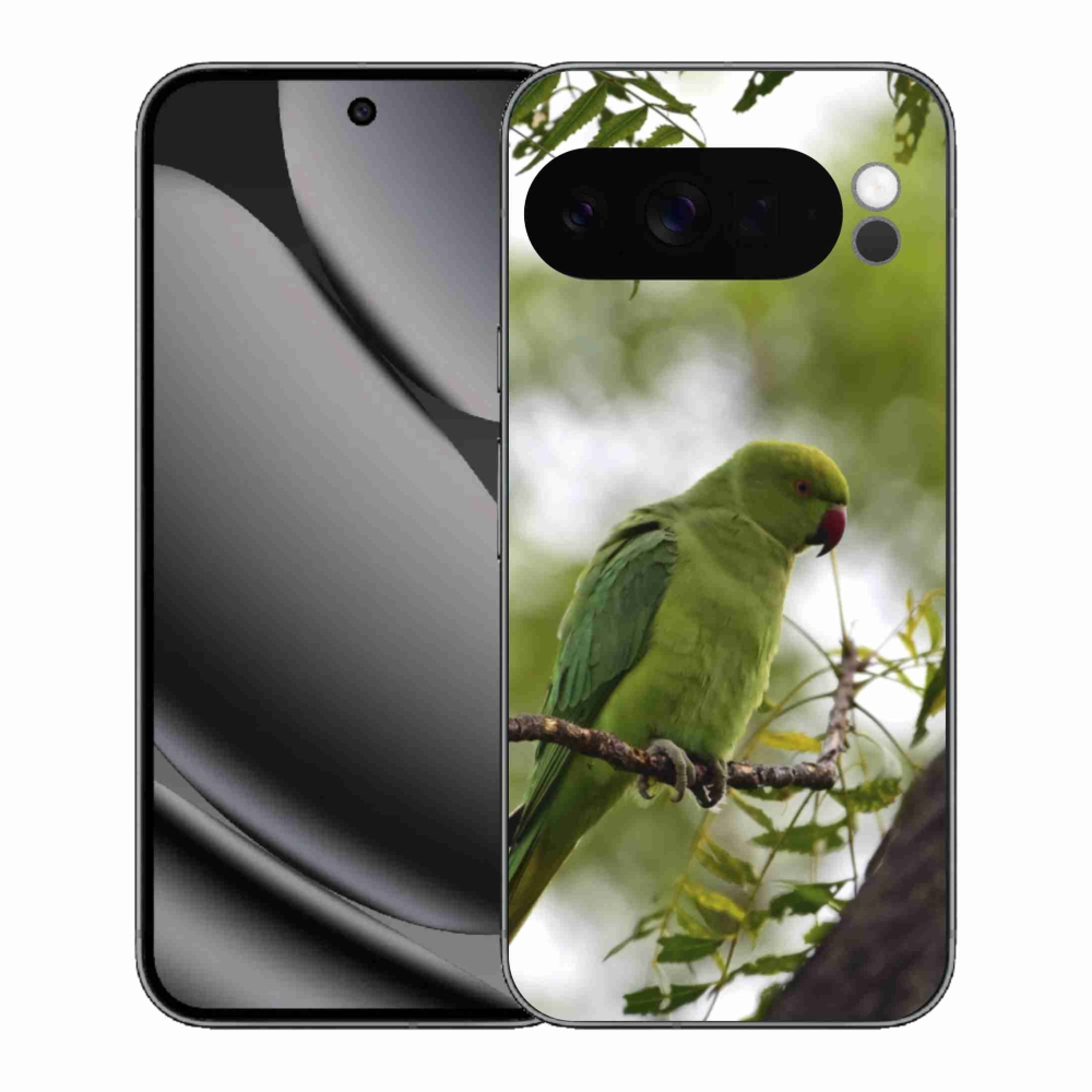 Gelový kryt mmCase na Google Pixel 10 Pro XL - zelený papoušek