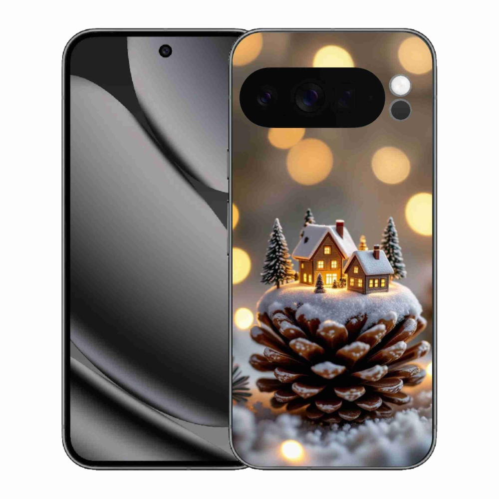 Gelový kryt mmCase na Google Pixel 10 Pro XL - zimní vesnička