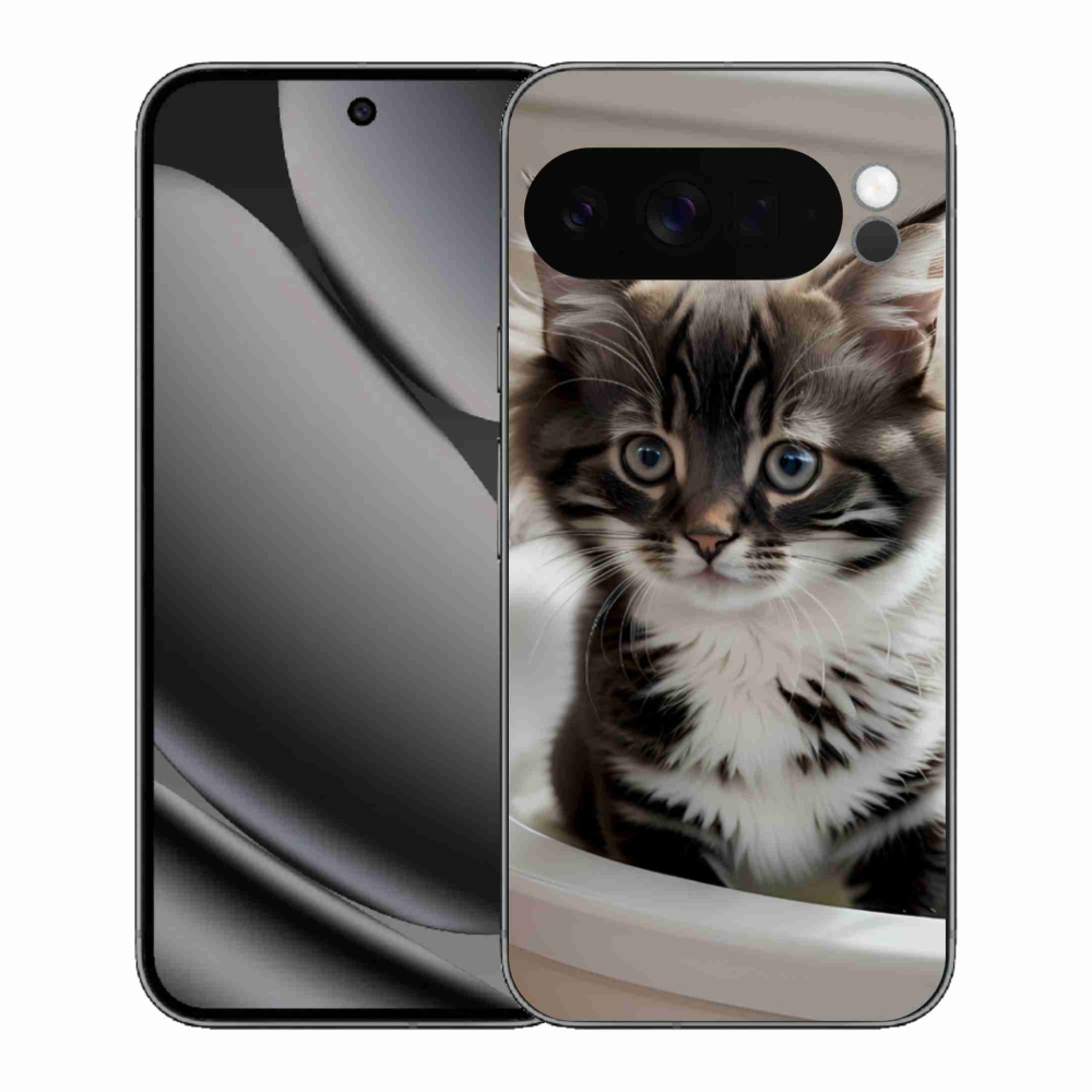 Gelový kryt mmCase na Google Pixel 10 Pro XL - zvědavé kotě