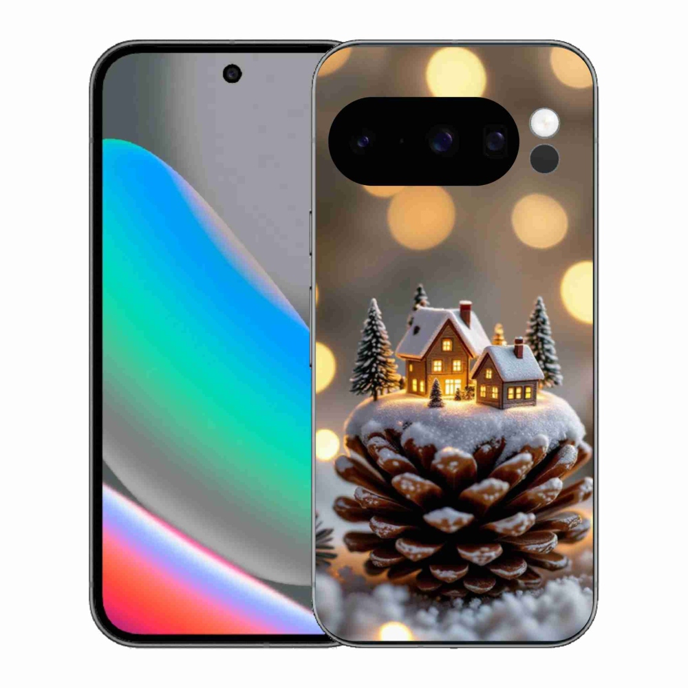 Gelový kryt mmCase na Google Pixel 10 Pro - zimní vesnička