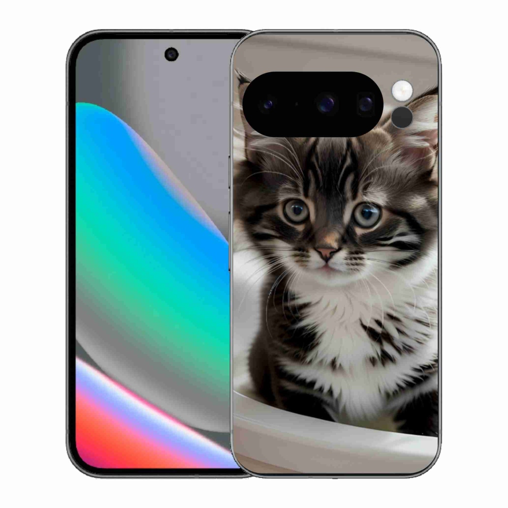 Gelový kryt mmCase na Google Pixel 10 Pro - zvědavé kotě