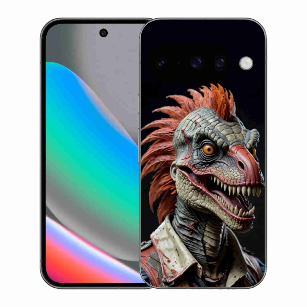 Gelový kryt mmCase na Google Pixel 10 - punk dinosaurus