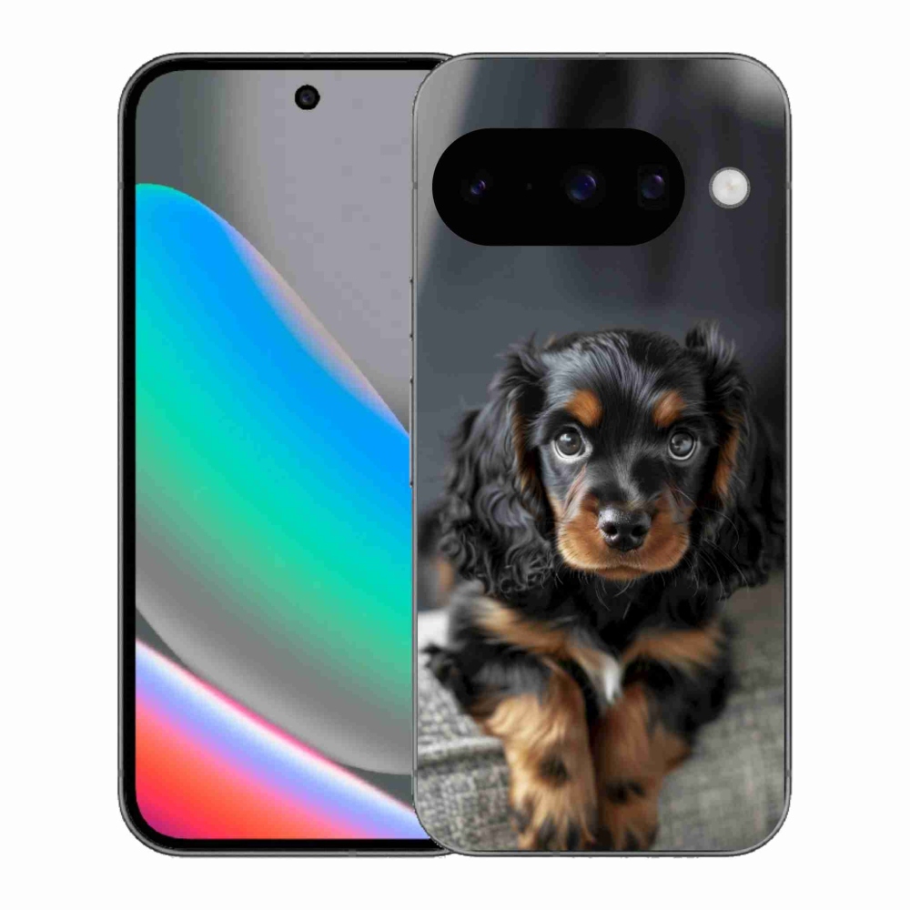 Gelový kryt mmCase na Google Pixel 10 - roztomilý dlouhosrstý jezevčík