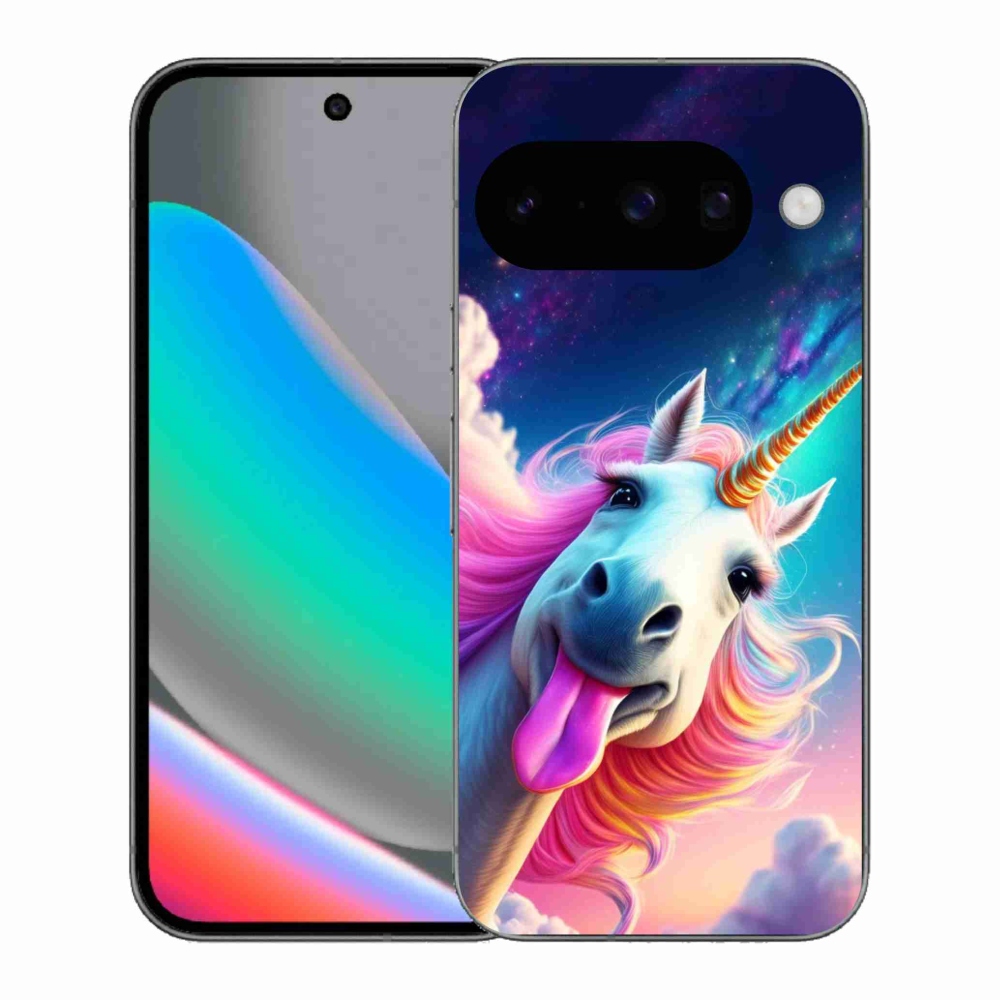 Gelový kryt mmCase na Google Pixel 10 - šílený jednorožec