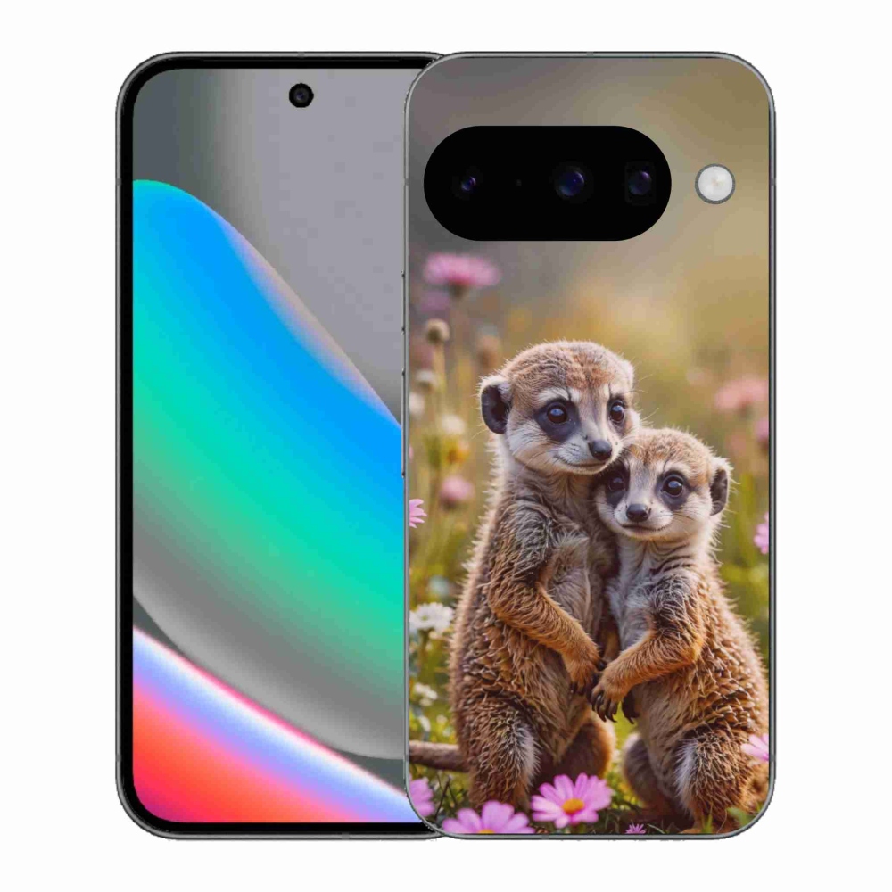 Gelový kryt mmCase na Google Pixel 10 - surikatí duo