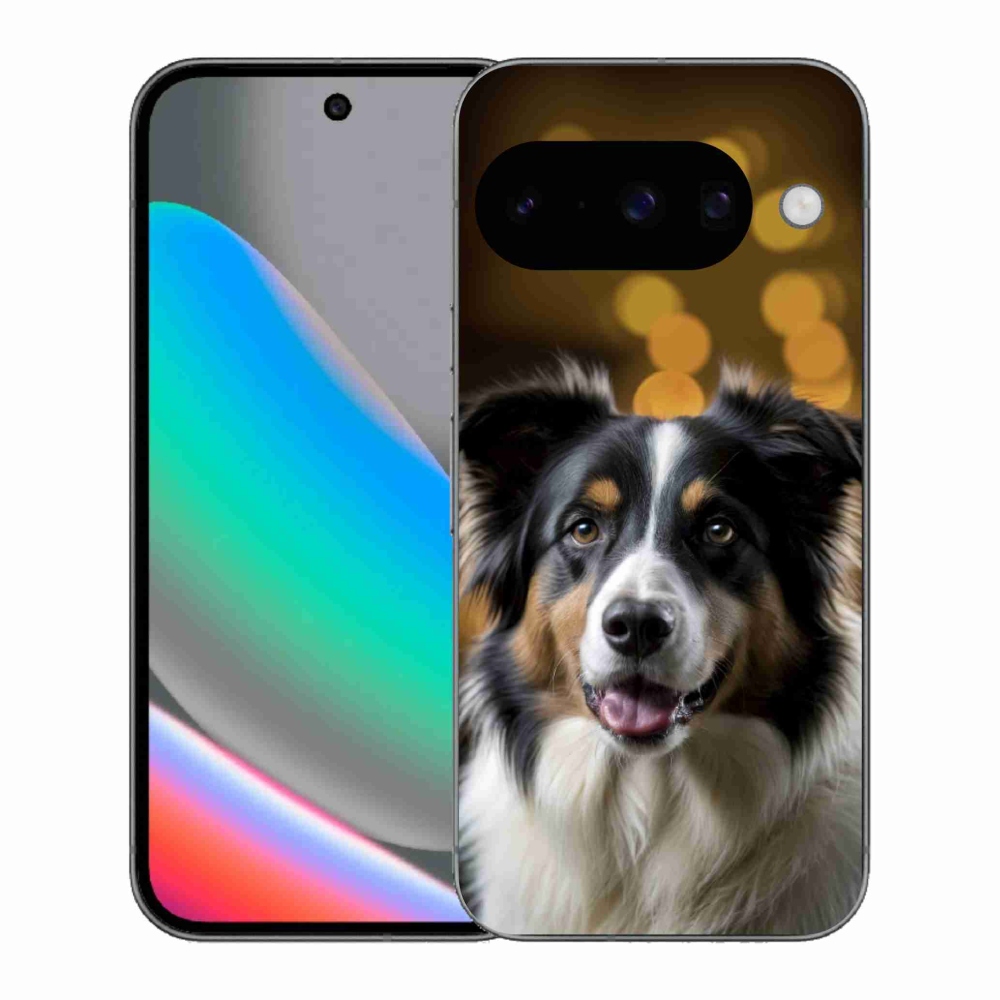 Gelový kryt mmCase na Google Pixel 10 - usměvavý australský ovčák