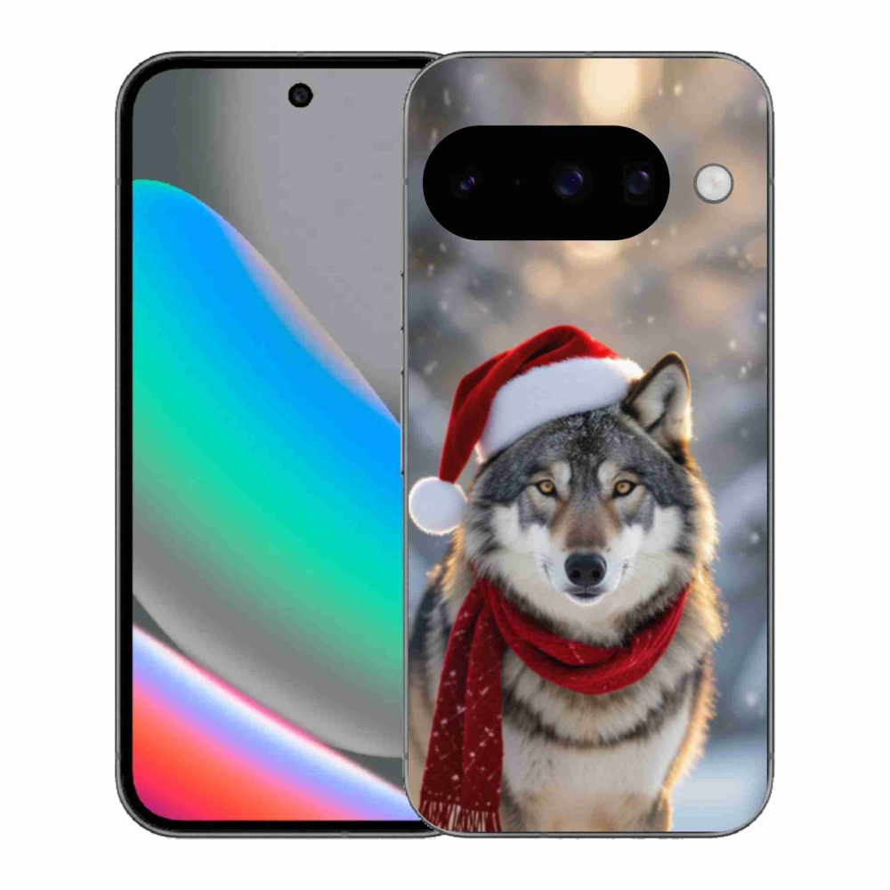 Gelový kryt mmCase na Google Pixel 10 - vánoční vlk