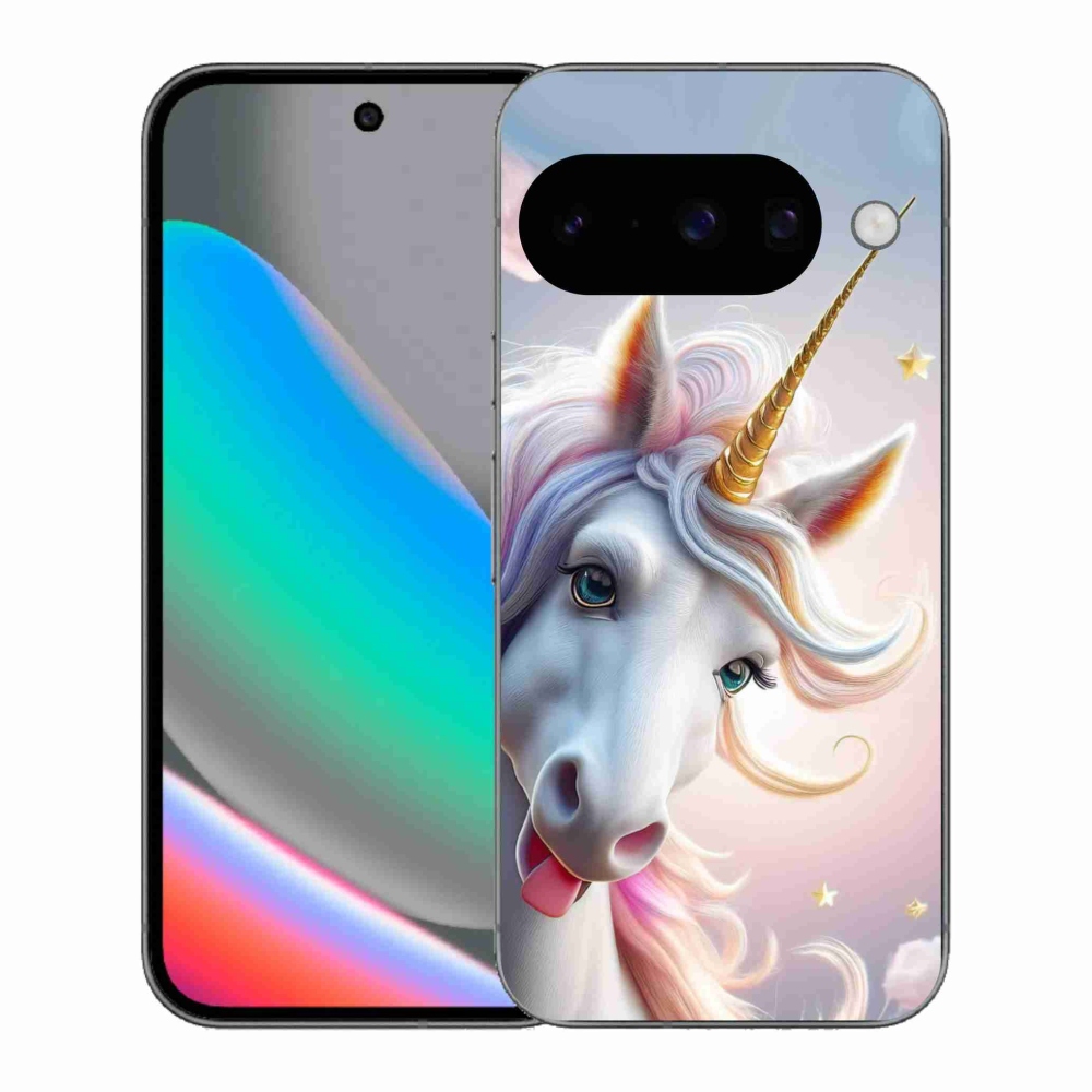 Gelový kryt mmCase na Google Pixel 10 - veselý jednorožec