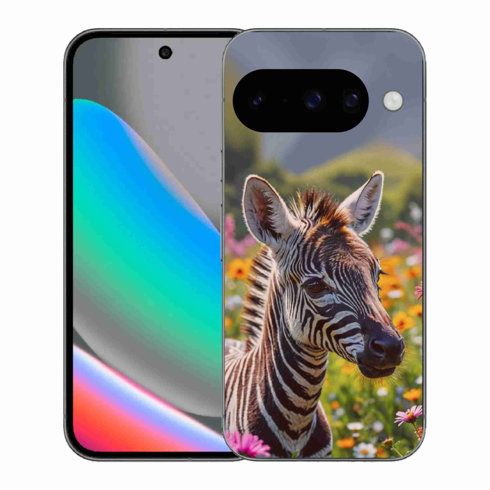 Gelový kryt mmCase na Google Pixel 10 - zebra na louce