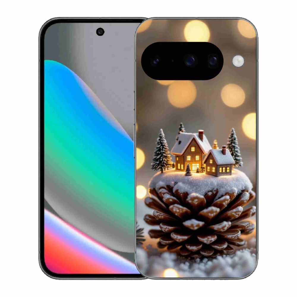 Gelový kryt mmCase na Google Pixel 10 - zimní vesnička