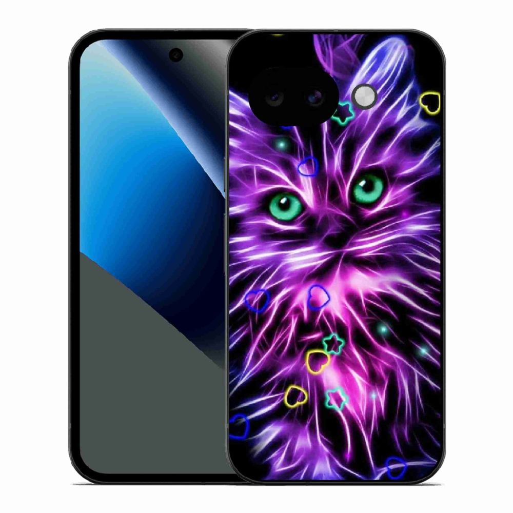 Gelový kryt mmCase na Google Pixel 10a - abstraktní kočka