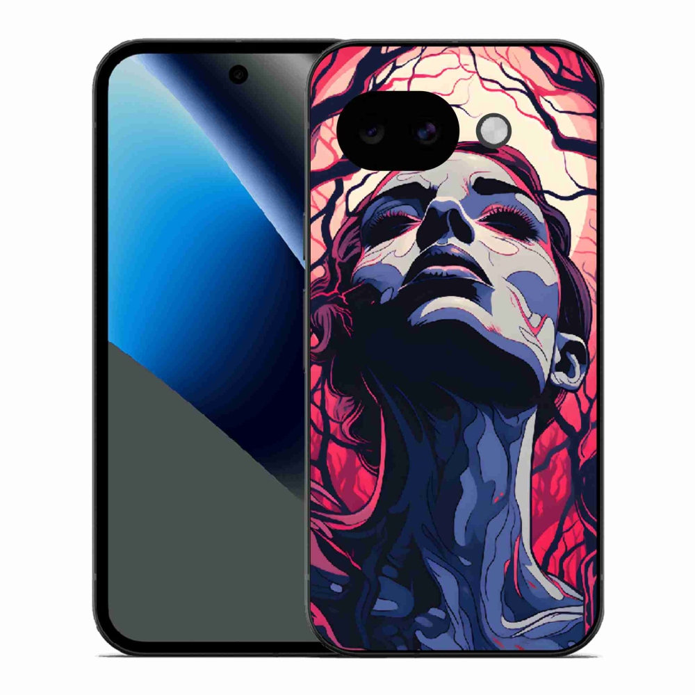 Gelový kryt mmCase na Google Pixel 10a - abstraktní obličej