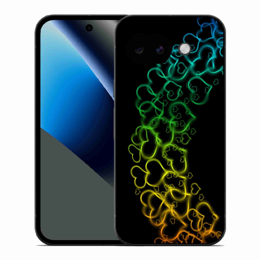 Gelový kryt mmCase na Google Pixel 10a - barevná srdíčka