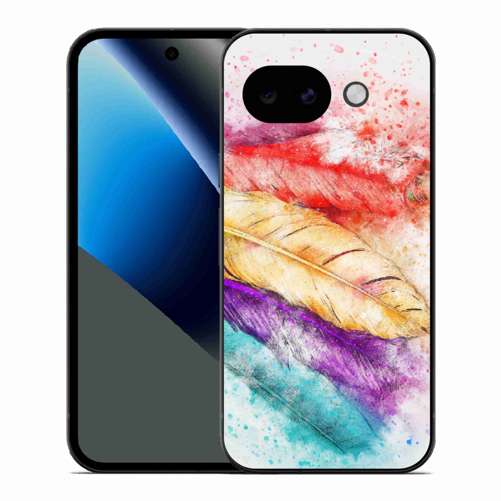 Gelový kryt mmCase na Google Pixel 10a - barevné peří