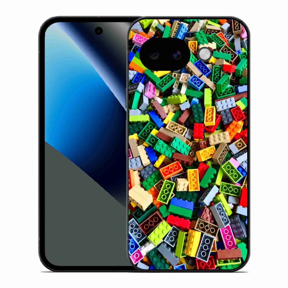 Gelový kryt mmCase na Google Pixel 10a - barevné stavební kostky