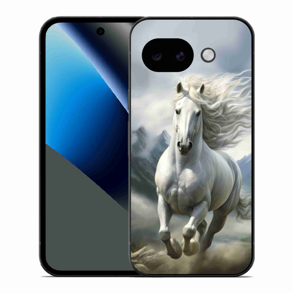 Gelový kryt mmCase na Google Pixel 10a - běžící bílý kůň 3