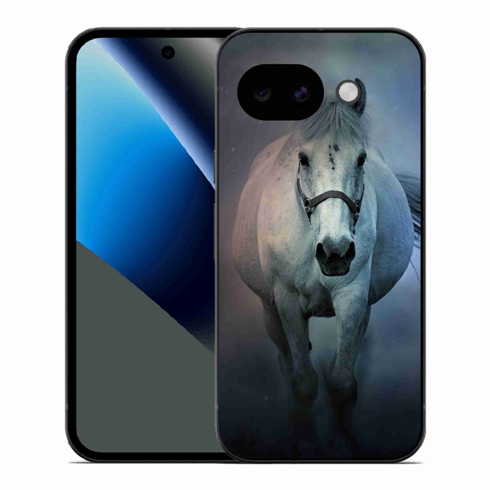 Gelový kryt mmCase na Google Pixel 10a - běžící bílý kůň