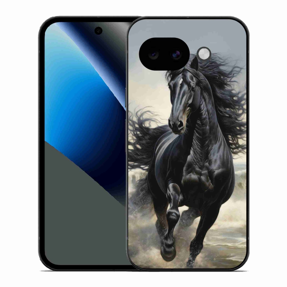 Gelový kryt mmCase na Google Pixel 10a - běžící černý kůň