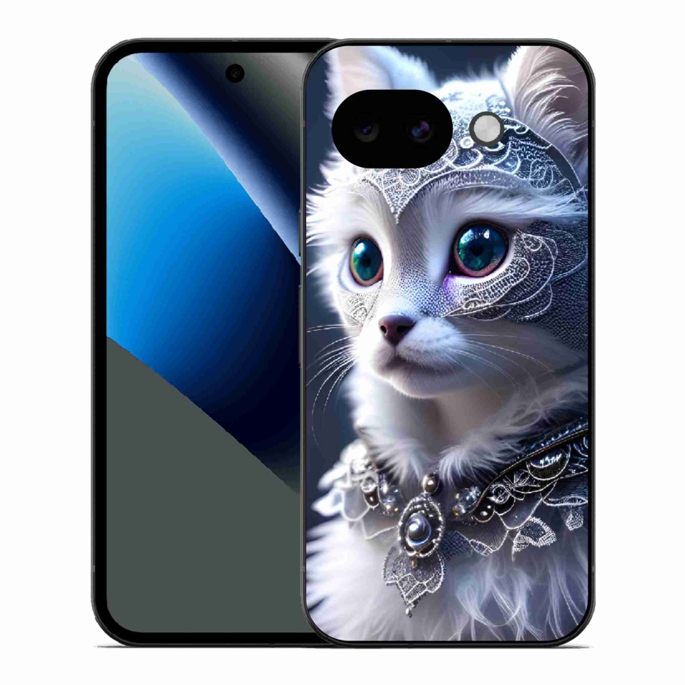 Gelový kryt mmCase na Google Pixel 10a - bílá kočka