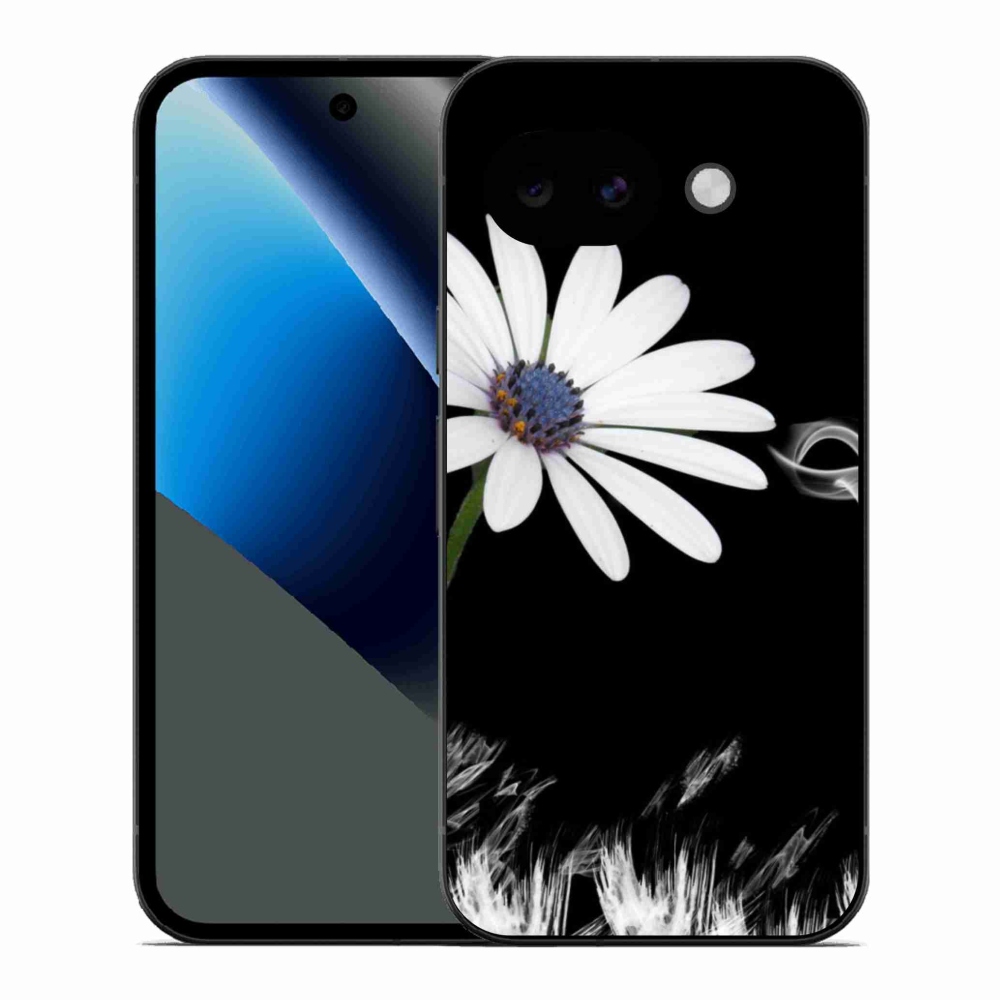 Gelový kryt mmCase na Google Pixel 10a - bílá květina