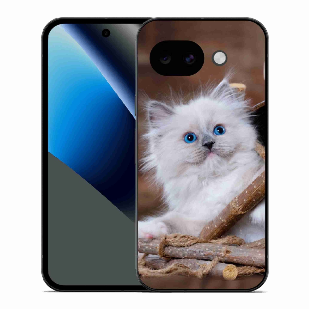 Gelový kryt mmCase na Google Pixel 10a - bílé kotě