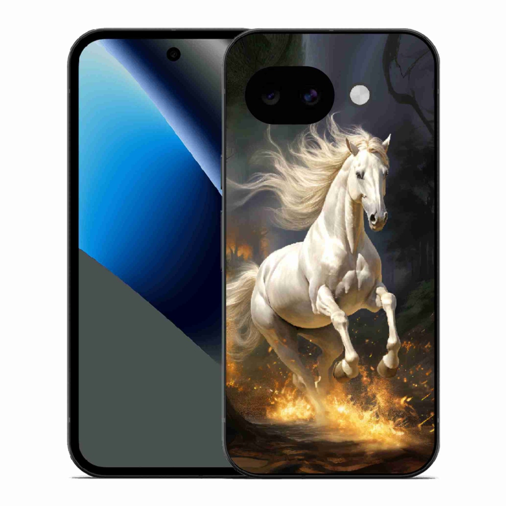 Gelový kryt mmCase na Google Pixel 10a - bílý kůň 2