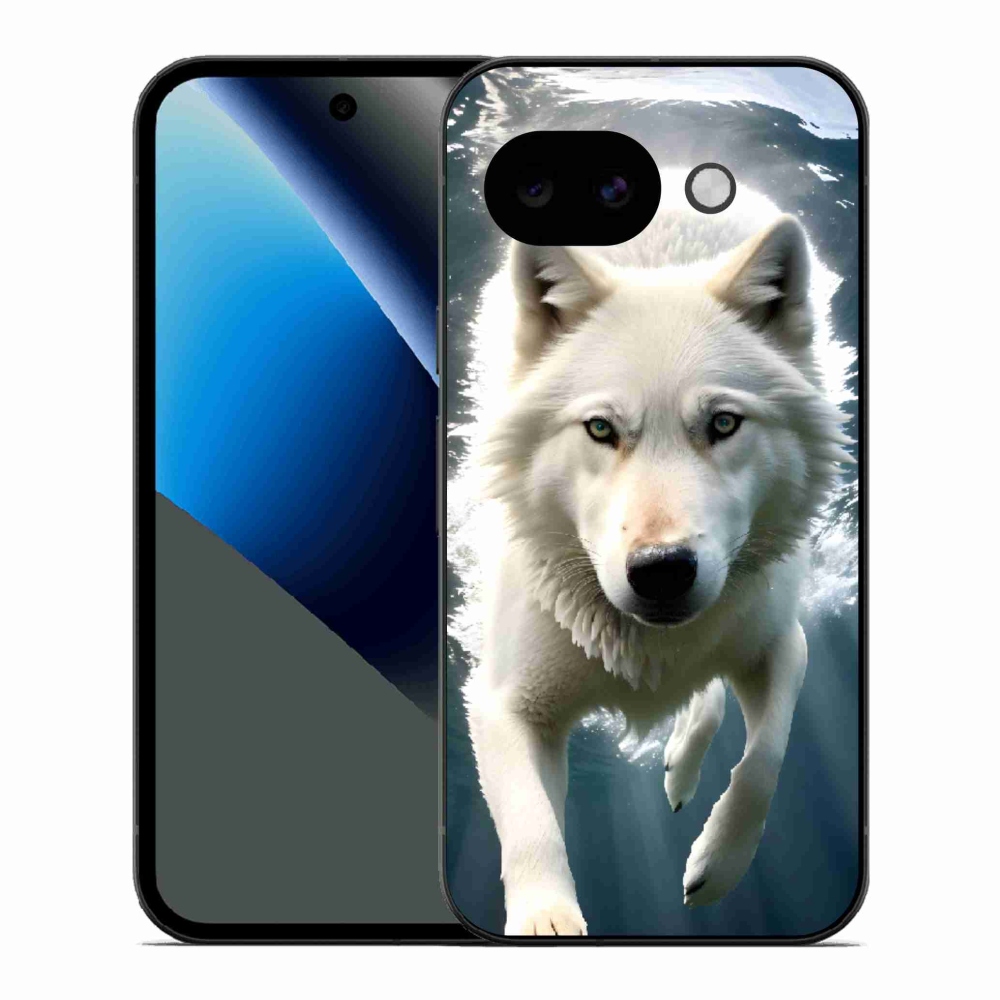 Gelový kryt mmCase na Google Pixel 10a - bílý vlk