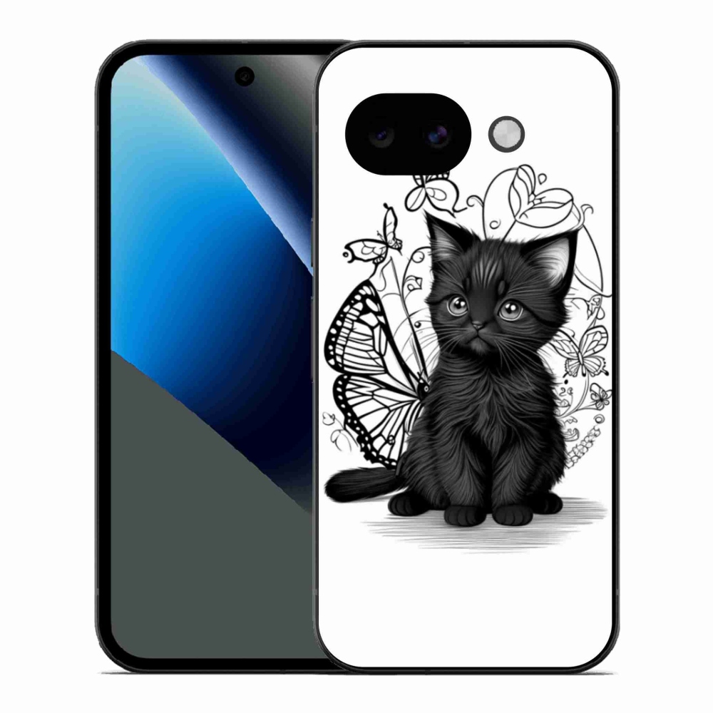 Gelový kryt mmCase na Google Pixel 10a - černé kotě