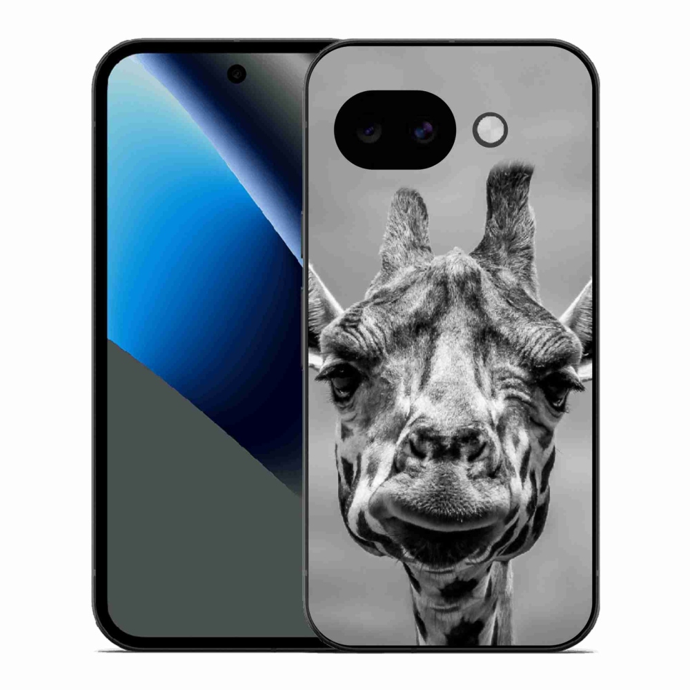 Gelový kryt mmCase na Google Pixel 10a - černobílá žirafa