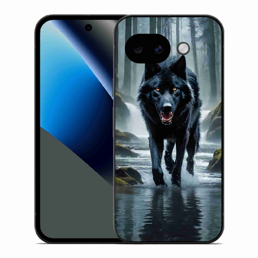 Gelový kryt mmCase na Google Pixel 10a - černý vlk