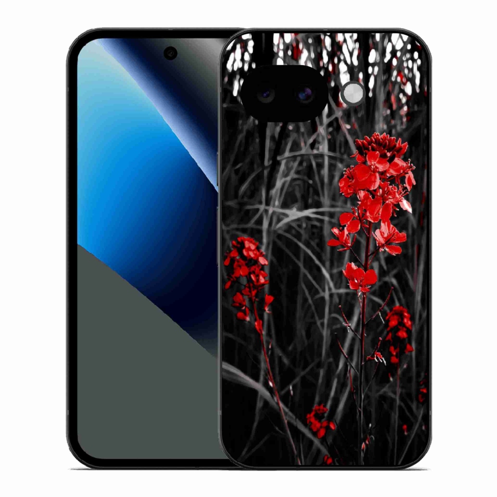 Gelový kryt mmCase na Google Pixel 10a - červená rostlina