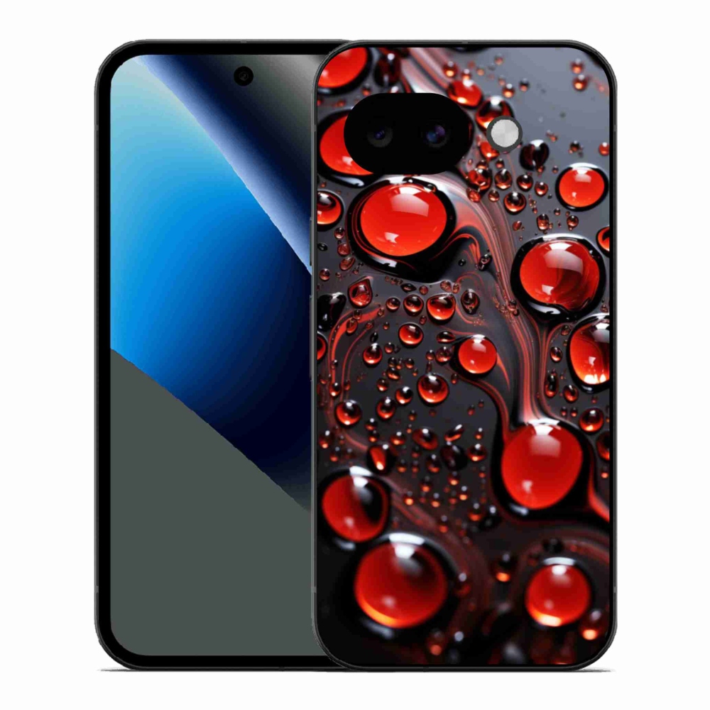 Gelový kryt mmCase na Google Pixel 10a - červené kapky 2